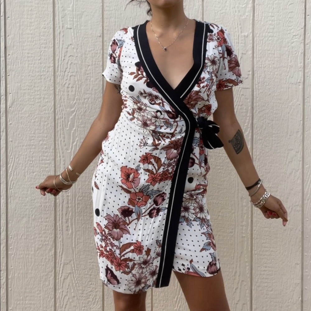 Anthropologie Patterned Wrap Dress